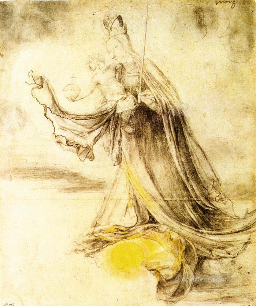 Mary with the Sun below her Feet Renaissance Matthias Grunewald Oil Paintings
